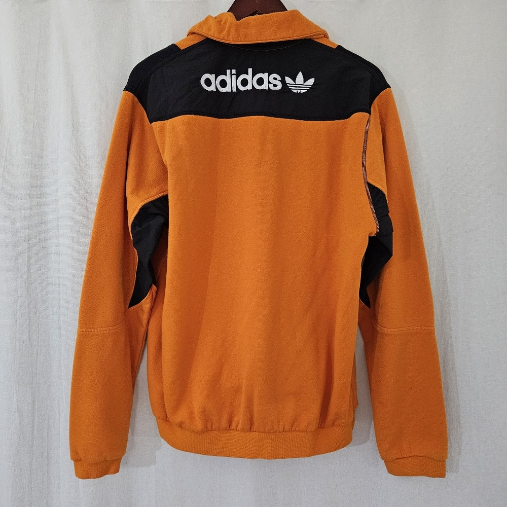 adidas Originals Adventure Half Zip Fleece in Orange & Black Men’s Size M - Picture 3 of 4